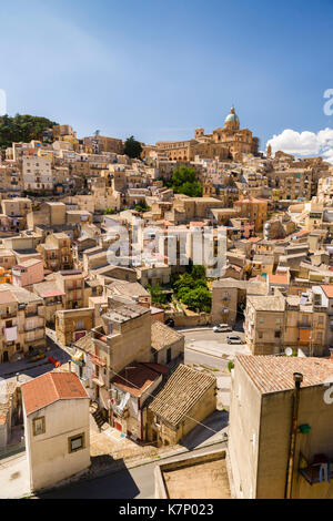 Cathedral SS. Assunta, Old Town, Piazza Armerina, Province of Enna, Sicily, Italy Stock Photo