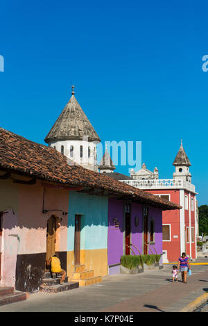 Colonial architecture, Old Town of Granada, Nicaragua Stock Photo