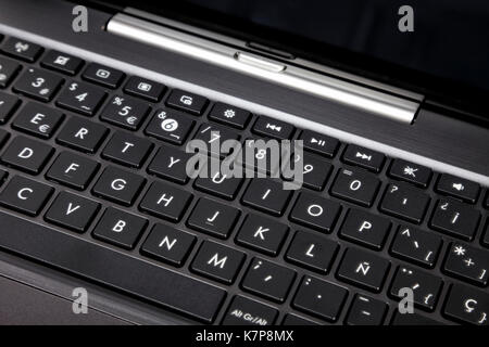 Black tablet  keyboard. Stock Photo
