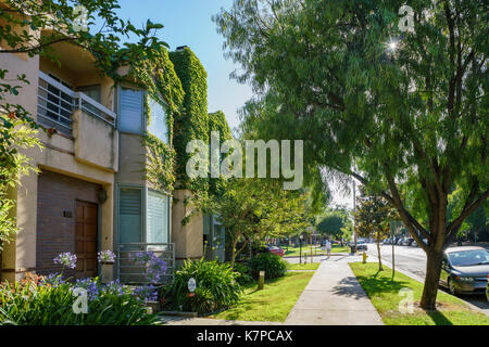 Los Angeles, JUN 15: Exterior view of South Street view near South Pasadena public library on JUN 15, 2017 at Los Angeles, California, U.S.A. Stock Photo