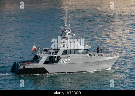 The Armed Forces of Malta patrol boat P23 on active duty Stock Photo