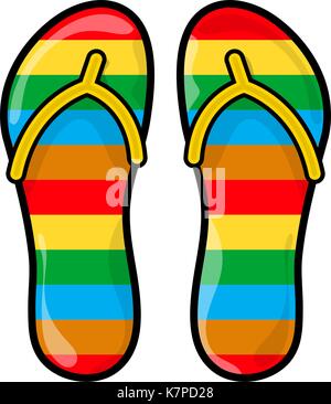 flip flops, slippers vector symbol icon design. Beautiful illustration isolated on white background Stock Vector