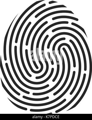 fingerprint logo vector symbol icon design. Beautiful illustration isolated on white background Stock Vector