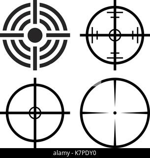 crosshair target vector symbol icon design. Beautiful illustration isolated on white background Stock Vector