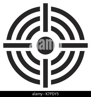 crosshair target vector symbol icon design. Beautiful illustration isolated on white background Stock Vector