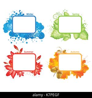 Four seasons, vector illustration Stock Vector