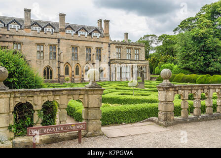 Spanish Garden of Newstead Abbey, Nottinghamshire, England Stock Photo