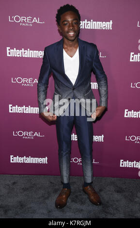 West Hollywood, California, USA. 15th Sep, 2017. Caleb McLaughlin arrives for the Entertainment Weekly Pre Emmy Party at the Sunset Tower Hotel. Credit: Lisa O'Connor/ZUMA Wire/Alamy Live News Stock Photo