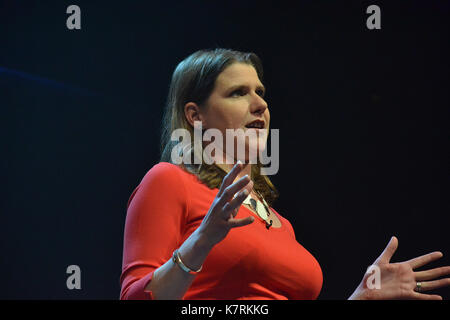 Jo Swinson gives her first speech at the Liberal Democrat Conference in Bournemouth since being re-elected as MP Stock Photo