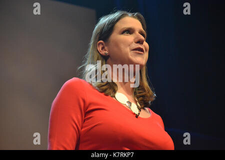 Jo Swinson gives her first speech at the Liberal Democrat Conference in Bournemouth since being re-elected as MP Stock Photo