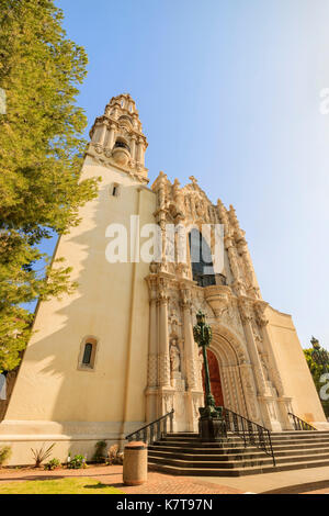 Los Angeles , JUN 24: St Exterior view of the historical Vincent Catholic Church on JUN 24, 2015 at Los Angeles, California Stock Photo