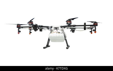 Agriculture drone isolated on white background with clipping path Stock Photo