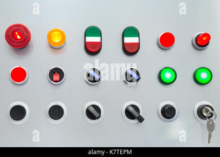 Empty control switch panel Stock Photo