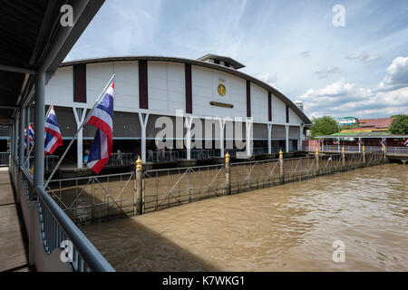 The National Museum of Royal Barges is a museum in Bangkok, Thailand. Royal barges from the Royal Barge Procession are kept at the museum. The museum  Stock Photo