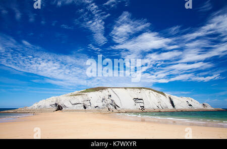 Cantabria, Costa Quebrada, spectacular beach Playa de Covachos Stock Photo