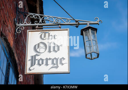 The Old Forge sign. Storrington, West Sussex, England, United Kingdom ...