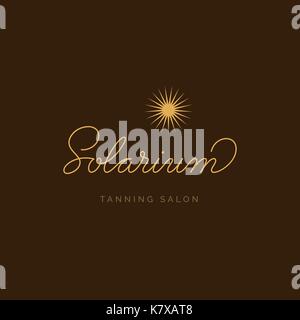 Solarium Tanning Salon Logo Stock Vector