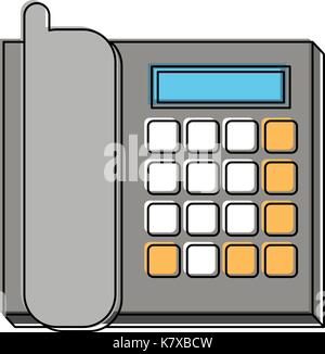 office landline phone icon image Stock Vector