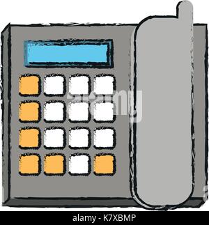 office landline phone icon image Stock Vector