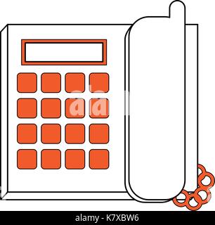 office landline phone icon image Stock Vector