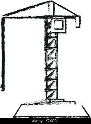 crane construction icon image Stock Vector