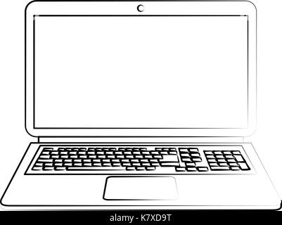 Laptop pc technology Stock Vector