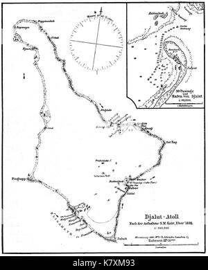 Jaluit Atoll map Kraemer1896 204 Stock Photo