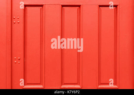 Old wooden red gates extremal close up. Macro texture and background Stock Photo