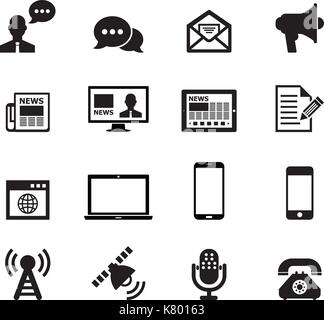 Communication Icon set Stock Vector