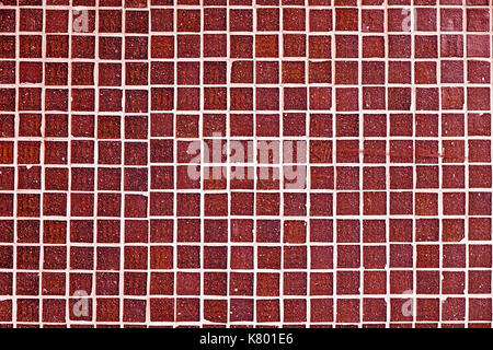 Background from red mosaic tiles Stock Photo