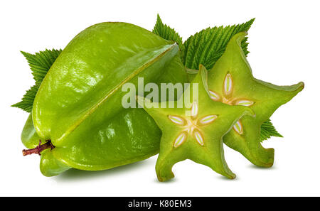 Carambole isolated on white background Stock Photo