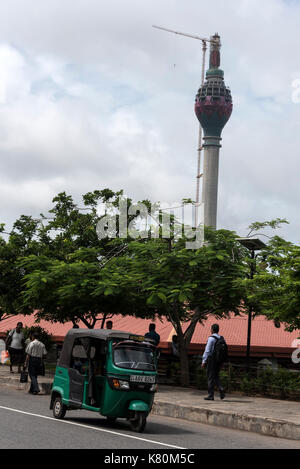 Under construction is the (Colombo Lotus Tower near the Pettah Floating Market located in Pettah, a district in Colombo, Sri Lanka.   The construction Stock Photo