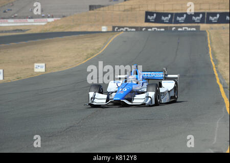 Sonoma, California, USA. 17th Sep, 2017. Chip Ganassi Racing driver TONY KANAAN (10) during the warm up session for the GoPro Grand Prix of Sonoma. Credit: Scott Beley/ZUMA Wire/Alamy Live News Stock Photo