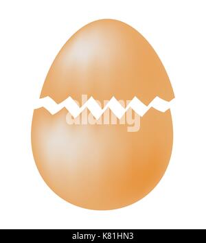 broken egg  vector symbol icon design. Beautiful illustration isolated on white background Stock Vector
