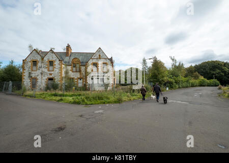 The grounds of the former Bangour Village hospital, Dechmont, West Lothian, Scotland which closed in 2004. Stock Photo