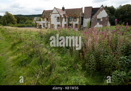 The grounds of the former Bangour Village hospital, Dechmont, West Lothian, Scotland which closed in 2004. Stock Photo