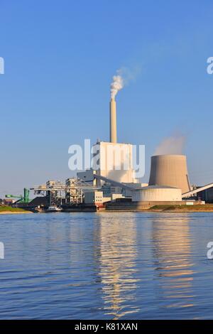 Coal-fired power station, EnBW power plant, Karlsruhe, Baden-Württemberg, Germany Stock Photo