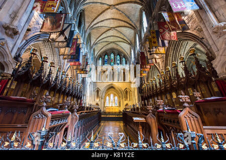 St. Patrick's Cathedral, interior, Dublin, Ireland Stock Photo
