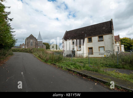 The grounds of the former Bangour Village hospital, Dechmont, West Lothian, Scotland which closed in 2004. Stock Photo