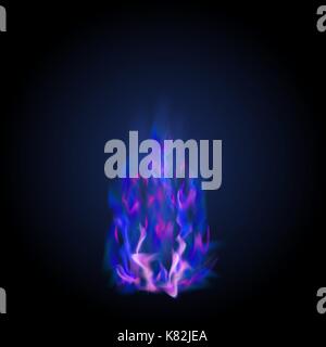 Blue Burning Fire Flame Stock Vector