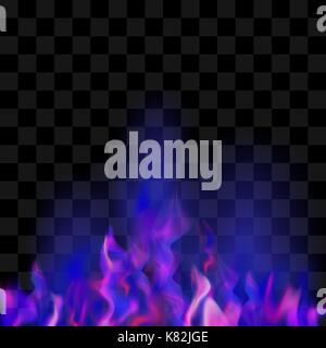 Blue Burning Fire Flame Stock Vector