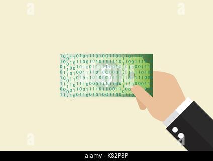 Cashless society concept . Business concept Stock Vector