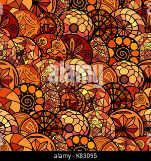 hand drawn vector ethnic seamless pattern Stock Vector