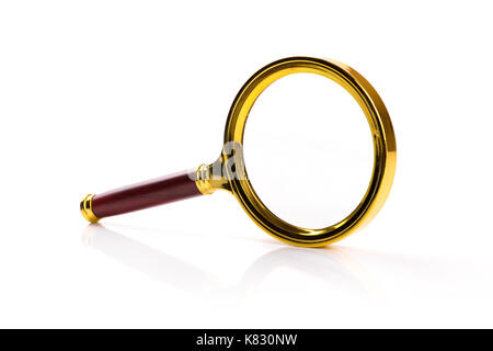 magnifying glass isolated on white background Stock Photo