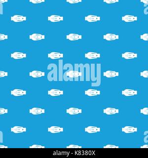 Elegant trousers belt pattern seamless blue Stock Vector