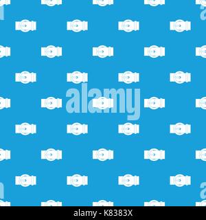 Circle belt buckle pattern seamless blue Stock Vector