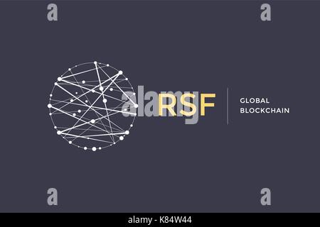 Logo for blockchain technology Stock Vector
