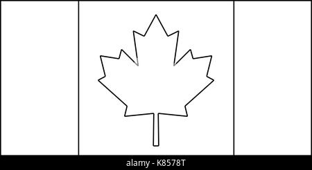 Canada, flag, outline Stock Photo: 28729386 - Alamy