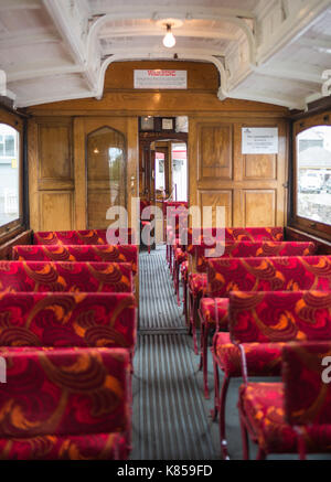 Inside Manx Electric Railway Tram Stock Photo