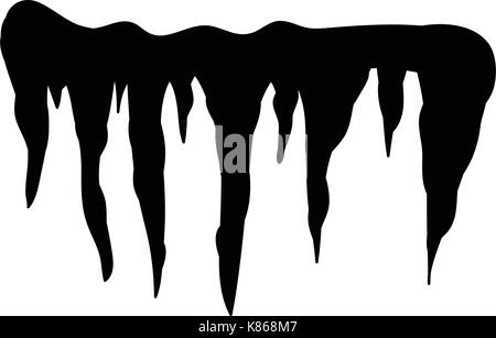 Icicles, snow cap, drift silhouette vector symbol icon design. Beautiful illustration isolated on white background Stock Vector